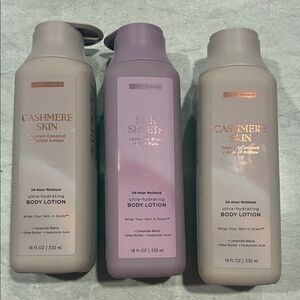 Cashmere Skin & Silk Sheets Body Lotion Trio - Lavender, Cream, Tan